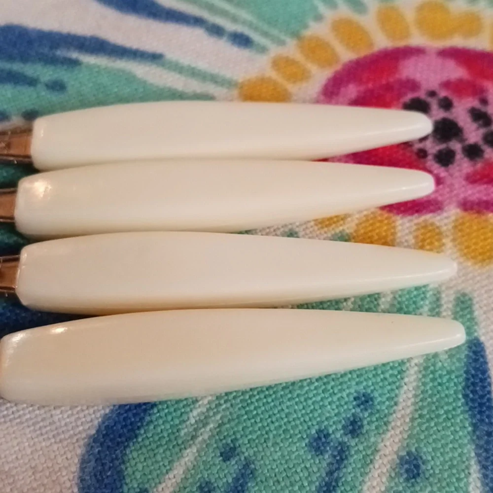 9 Vtg Mid Century Modern Stainless Japan Hors d'oeuvre Forks